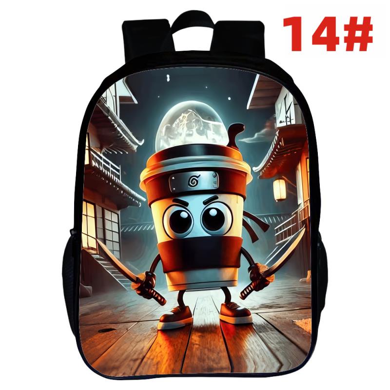外国山海经卡布奇诺忍者儿童书包小学生背包幼儿园双肩包私人定制