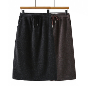 200斤胖MM大码女装中长裙2026春秋新款时尚洋气高腰加绒半身裙