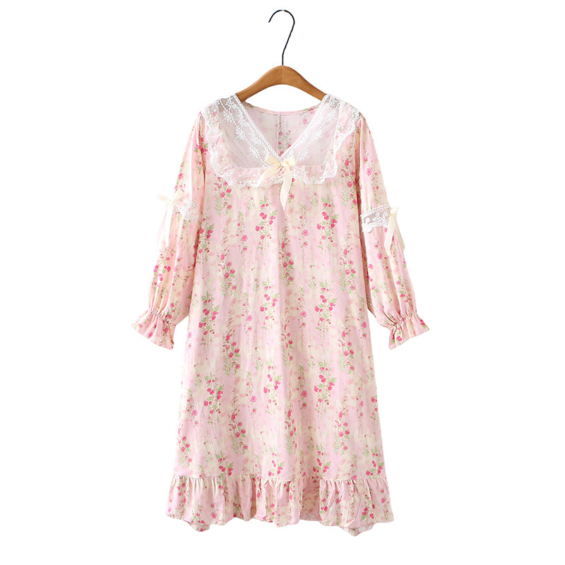 碎花甜美家居服套装胖mm可外穿