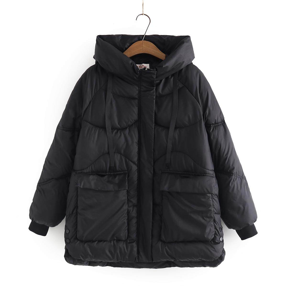 特大码冬棉袄胖mm大码女200斤棉服休闲遮肉显瘦百搭羽绒棉衣外套