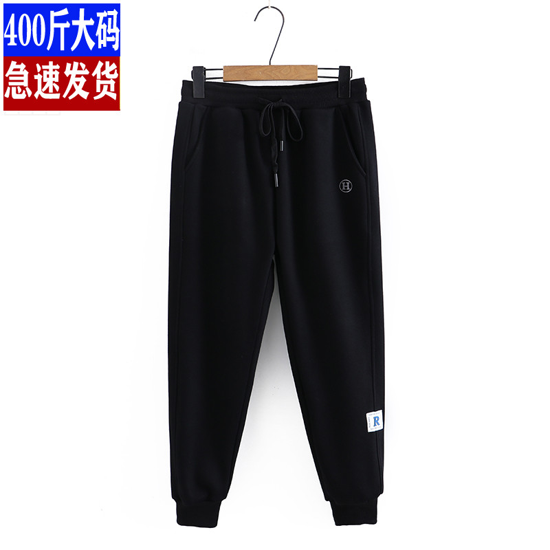 加绒加厚贴标保暖卫裤休闲运动裤