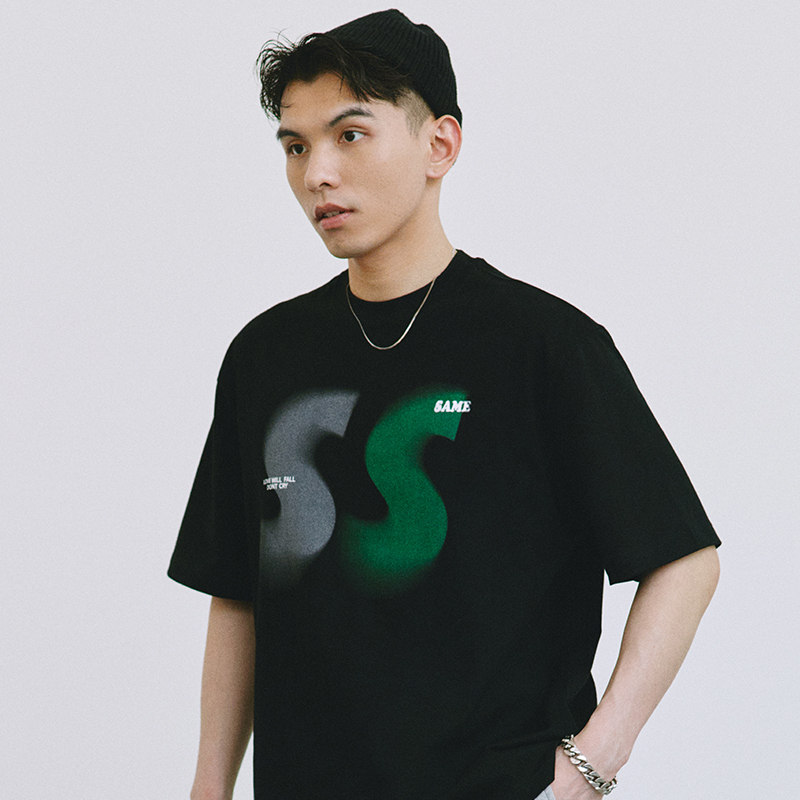 SAMESAME22SS极光双S印花短袖