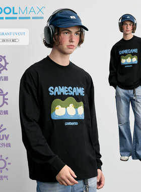 MYSAMESAME24AW洗澡鸭毛巾刺绣吸湿透气抗菌长袖T恤宽松圆领情侣