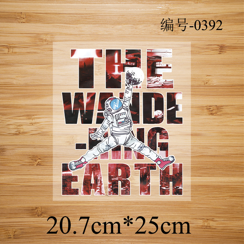 ³±Á÷ÐÇ¿ÕÓ¢ÎÄ×ÖĸÄÐ×°ÈÈתӡ¿ÂʽÌ̻ҷþTÐôͼ°¸DIY·þ×°Ó¡»¨0392
