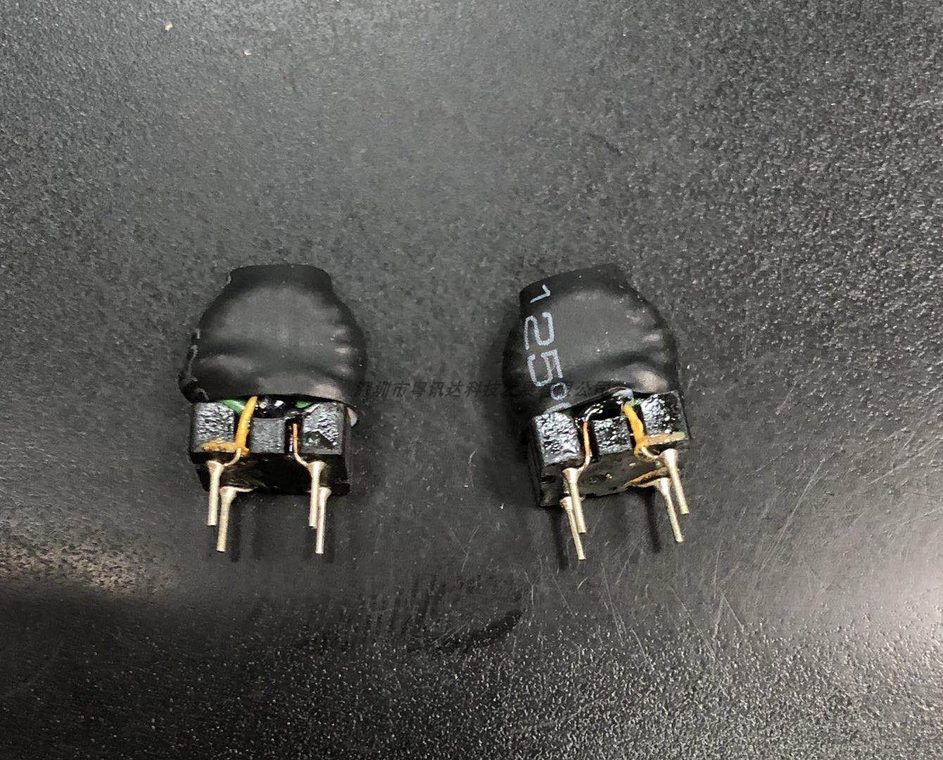 共模电感200uH 0.5线径带底座T10*6*5磁环形滤波线圈厂家直销订做