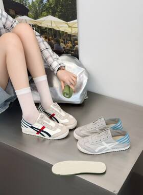 真皮牛皮厚底增高百搭休闲鞋女鞋潮女透气网鞋系带板鞋猪皮鞋垫
