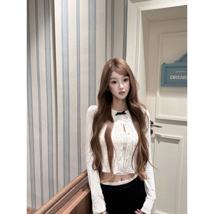 JOEY“梦幻套组” 波点蝴蝶结开衫今年流行漂亮的短款上衣外套女