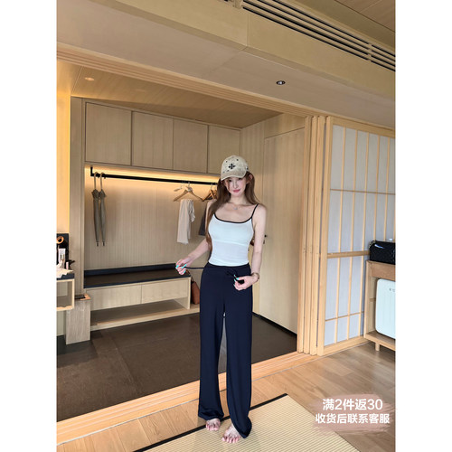 Joey【冰皮裤】五色 小个子都美好的版型 垂垂抽绳直筒裤