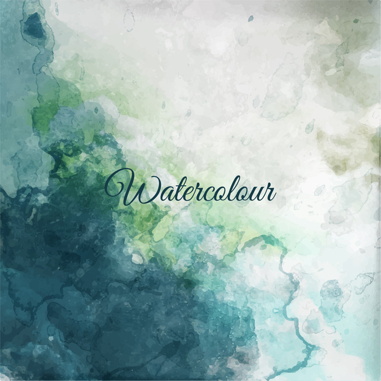 青灰色水彩水墨墨迹泼墨底纹婚礼背景油画海报 ai矢量设计素材