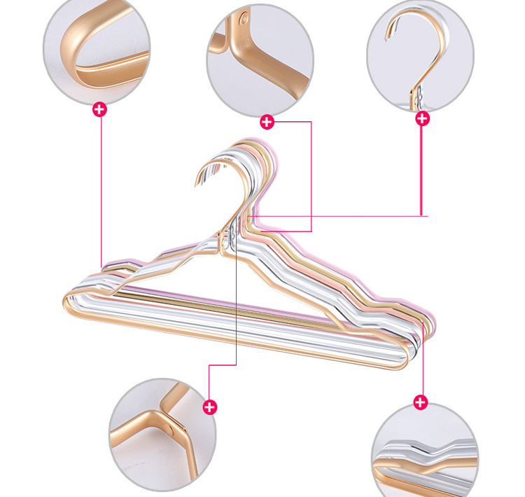 全铝合金太空铝衣架  金属衣撑防滑衣服架子 衣撑无痕