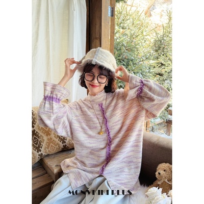 大码微胖设计师款打底上衣