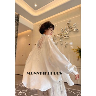 魔女MoNvKiKi「欧若拉」微胖大码 A200 后背蕾丝衬衫