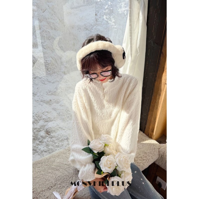 MoNvKiKiPlus8「月怀」大码微胖冬季毛感打底针织上衣#1959,女装/女士精品,毛针织衫,淘宝优惠券,粉丝福利购,淘宝优惠卷
