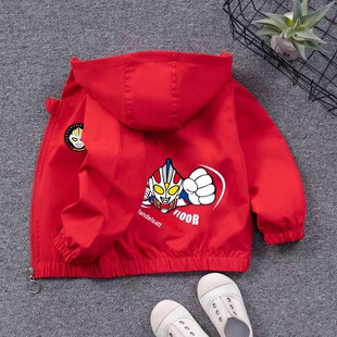 中大童春秋款 儿童装 春季 外套2025新款 上衣夹克冲锋衣男孩 男童春装
