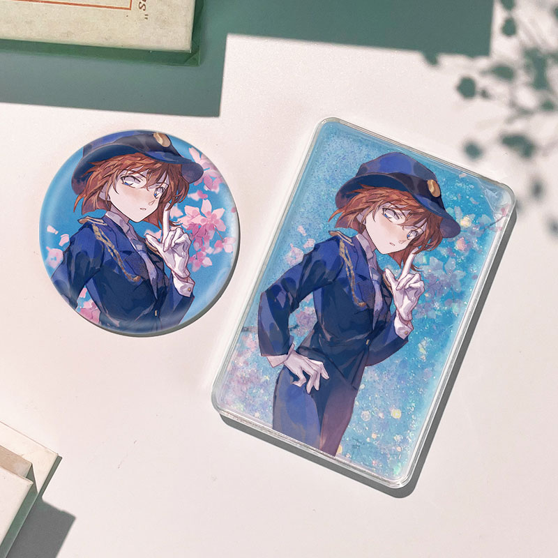 名侦探柯南灰原哀流沙麻将流麻徽章吧唧谷子立牌动漫周边咕卡礼物