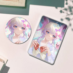 主播女孩重度依赖超天酱流麻流沙麻将卡砖礼物徽章吧唧谷子挂件