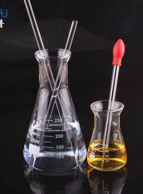 三角烧瓶锥形瓶圆底喇叭口大敞口细口玻璃器皿化学实验器材玻璃三角烧杯50ml100ml150ml250毫升刻度耐高温