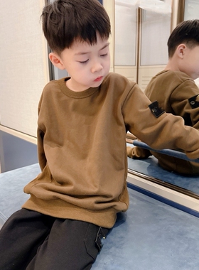 今今家高定童装男童卫衣秋装儿童潮男孩春秋款25新款大童洋气上衣