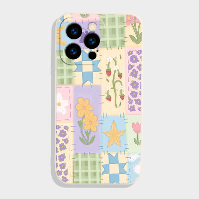 彩色拼花适用苹果17手机壳iPhone16Pro保护套15promax新款iphone