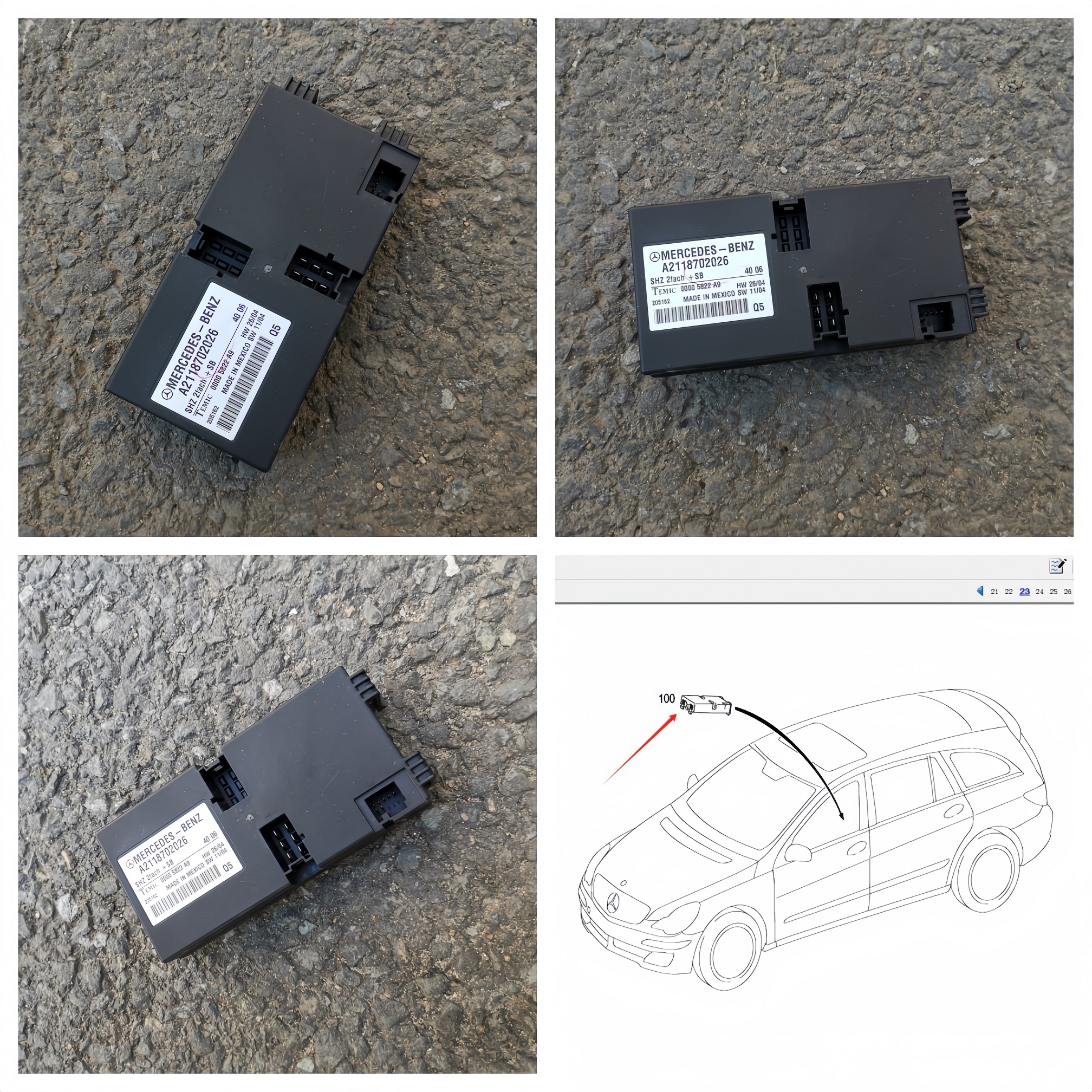 适用于奔驰W211 W251 W164 CLS350 E280 R500 ML后排座椅加热电脑