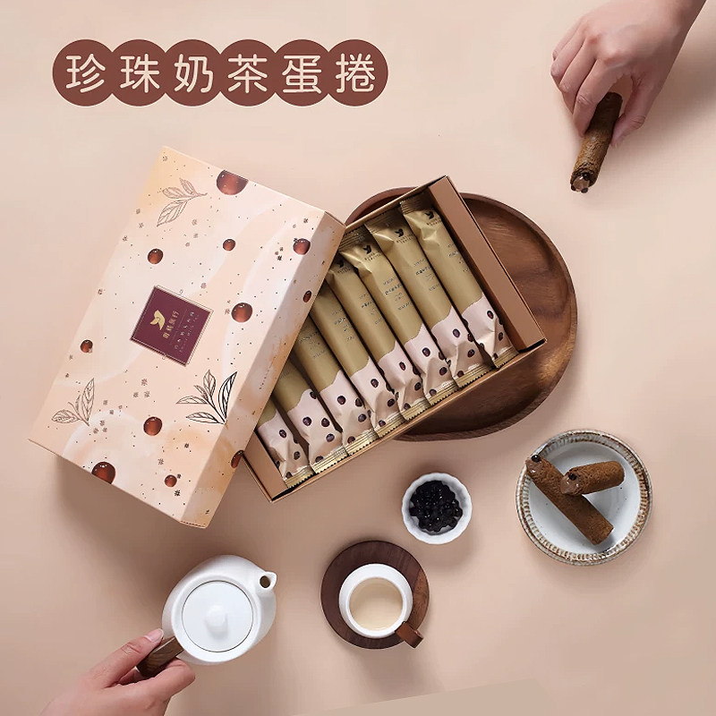 台湾特产青鸟旅行珍珠奶茶蛋卷花生咖啡铁观音特色蛋卷下午茶点心