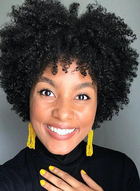 hair Wig Afro Wigs外贸欧美小卷黑人假发爆炸头化纤头套假发套