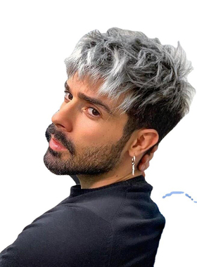 Short  wig synthetic hair wigs for man欧美男士短发假发头套