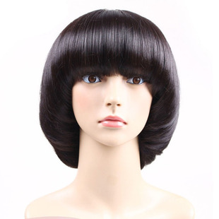 欧美时尚假发头套女士短发蘑菇头假发波波头short bobo hair wigs