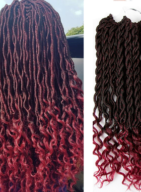 goddess Faux Locs Curl Crochet Braids Braiding非洲钩针发筒曲