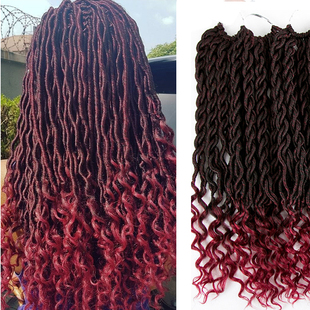goddess Faux Locs Curl Crochet Braids Braiding非洲钩针发筒曲