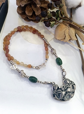 纯银清迈手工银饰项链(直播间询价）