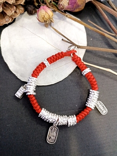 纯银925银盘缠手串红绳女生礼物（直播间询价）