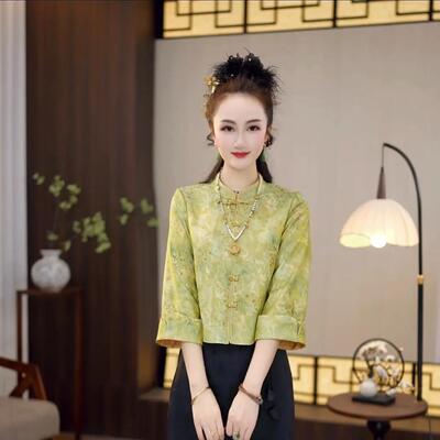 2026新中式立领盘扣显瘦短外套