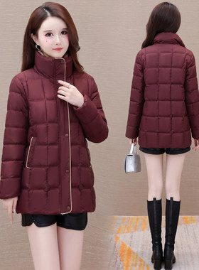 立领中长款加厚保暖显瘦女棉服