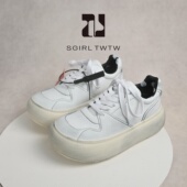 TWTW个性 脏脏厚底小白鞋 2025新款 SGIRL 轻软户外百搭丑萌面包鞋 女