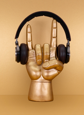 英国Luckies 头戴式耳机支架创意耳麦展示架子挂架托摇滚大手摆件