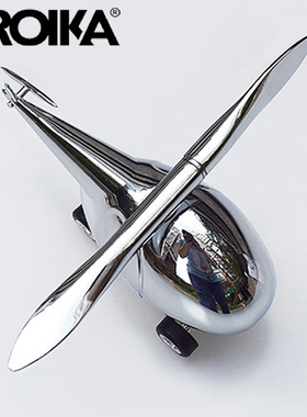 德国Troika多功能直升飞机模型创意圆珠笔拆信刀书房办公桌面摆件