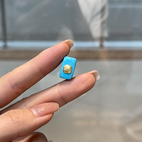 新品菱镁矿镶嵌扎基方块diy配件手工编织手绳项链文玩佛珠手串