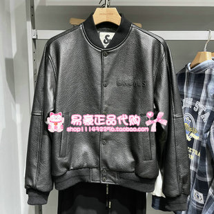 6905571305551 E40 杰克琼斯棒球领羊皮真皮皮衣外套 225410004