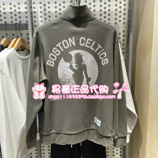 杰克琼斯NBA凯尔特人刺绣半拉链卫衣225333007 6905571289172 E06