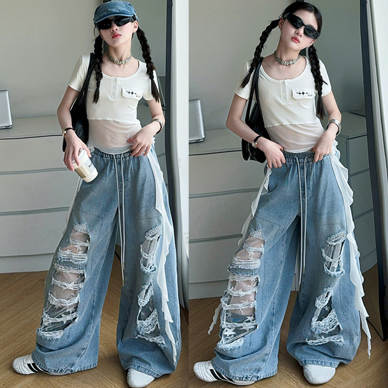 女童潮酷爵士服少儿走秀街舞服潮