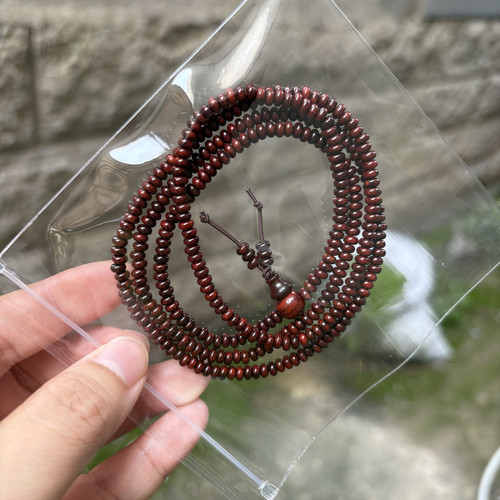 印度小叶紫檀算盘珠小尺寸0.4108颗佛珠念珠216颗手链老料手串
