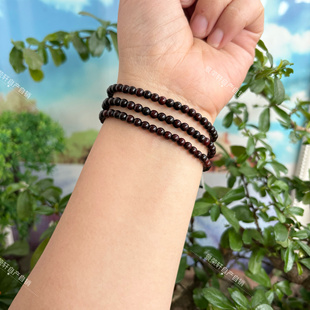 天然印度小叶紫檀细小珠精致手串链简约多圈男女情侣缺木三圈老料