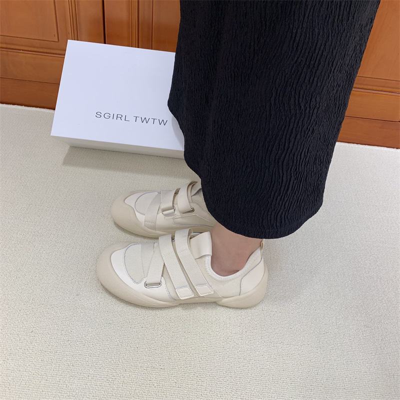SGIRL TWTW小众魔术贴丑萌低帮单鞋平底大头休闲运动鞋女百搭板鞋