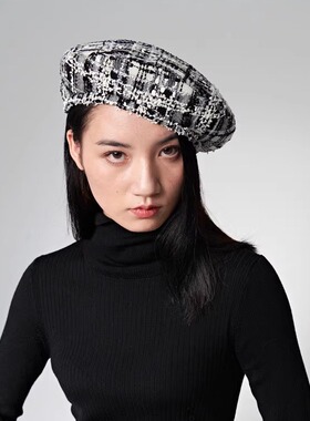 ROWI原创贝雷帽英国Linton法国Jules粗花呢香原厂进口