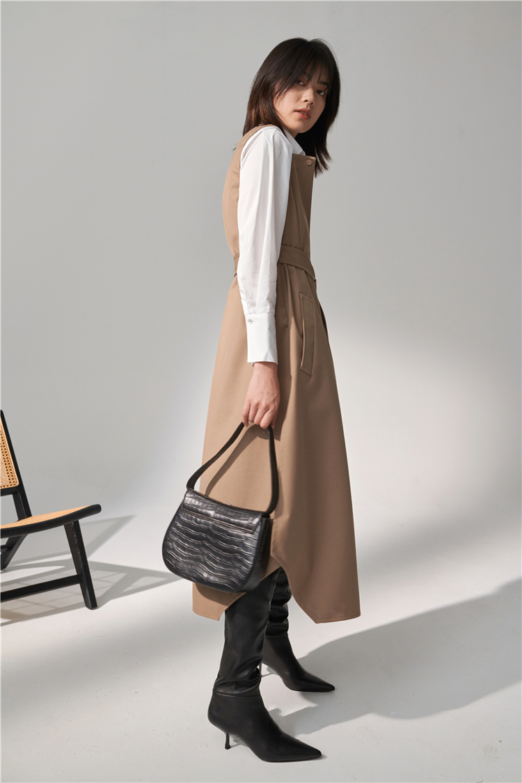 casa162风衣女中长款收腰显瘦