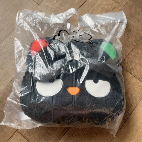 全新港澳711便利店限定原创Bro黑猫咪大头毛绒玩偶公仔抱枕礼物