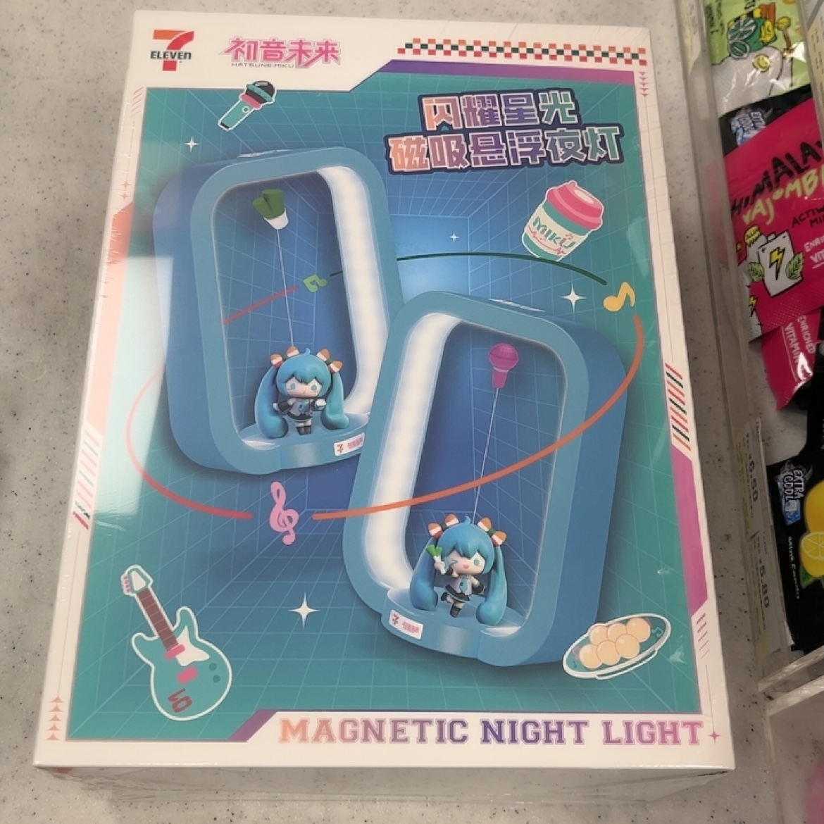 全新7-11便利店初音未来闪耀星光磁吸悬浮夜灯萌力未来缤纷盲盒