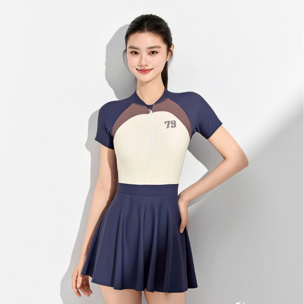 维佳诗26108新款成人泳衣女士2026年保守连体平角游泳馆遮肚显瘦