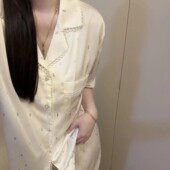 睡衣女夏季 两件套装 新款 长裤 凉感开衫 轻奢高级感彩色小花冰丝短袖